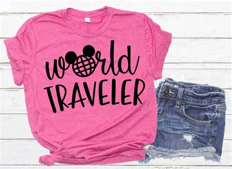 World Traveler Shirt Epcot Shirt Disney Tshirt Matching Etsy Epcot Shirts Disney Tshirts