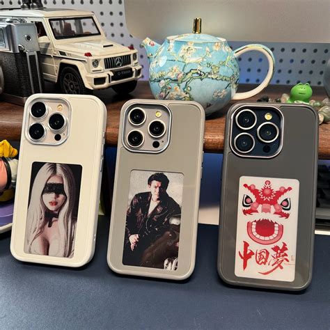 Shockproof Heavy Duty Protection Phone Case Nfc E Ink Screen Display Smart Phone Case For Iphone