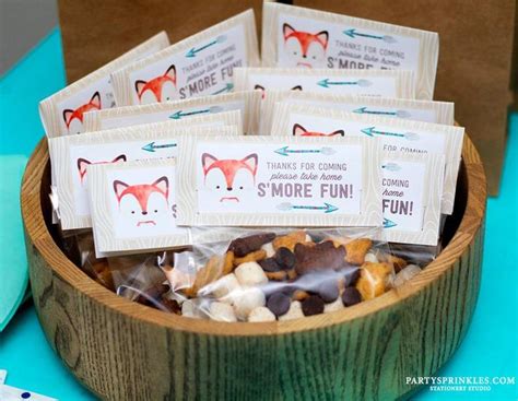 Baby Fox Woodland Party Favors Goodie Bag Toppers Fox Baby Etsy In