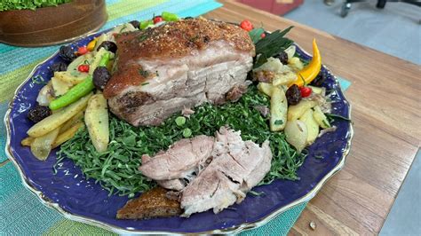 Pernil Assado Batatas R Sticas Band Receitas