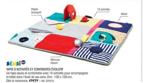 Promo Tapis D Activit S Et Contrastes Volutif Sensi Bul Chez Oxybul