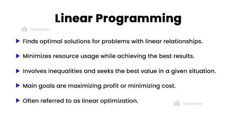 Linear Programming Definition Types And Applications