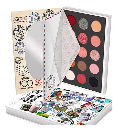 Paleta De Sombras 15 Tonos Timbres Postales Disney 100 Color De La