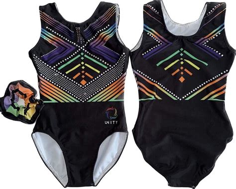 Unity Lycra Girls Gymnastics Leotard With Crystals Lilachelene