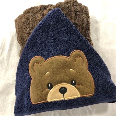 Teddy Bear Hooded Towel Personalized Kids Towels T For Etsy