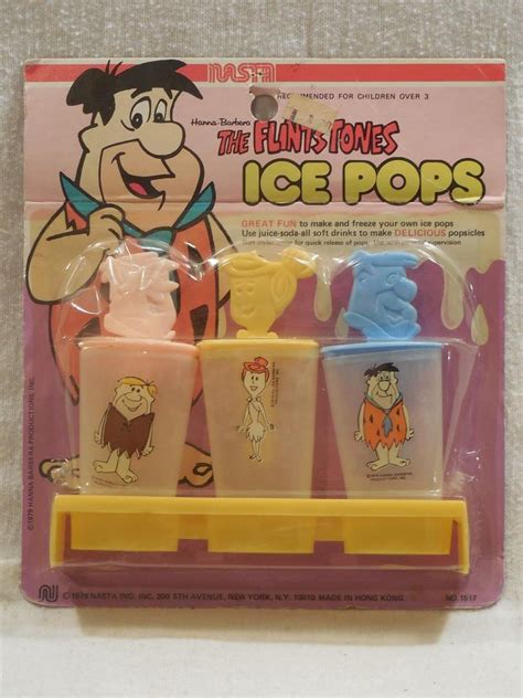 Flintstones 1979 Nasta Ice Pops Popsicle Containers Wholder Barney