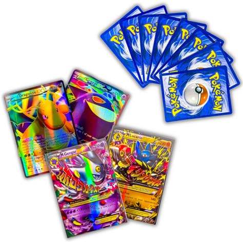 Kit de 50 140 Cartas Pokémon EX e MEGA Cartinhas Pokémon Lote