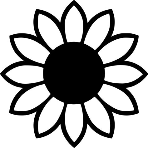 Ilustraci N Vectorial De Silueta Minimalista Y Simple De Girasol