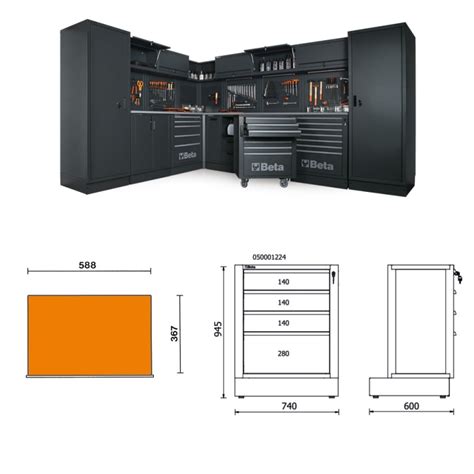 Millmatpro Meuble 4 Tiroirs Pour RSC50 Servante Atelier