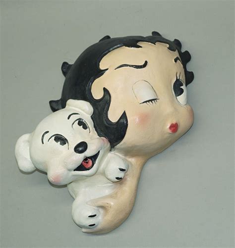 Original Circa S S Betty Boop Chalkware Wallhanging String