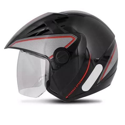 Capacete Para Moto Aberto Viseira Ebf Capacetes Thunder Open