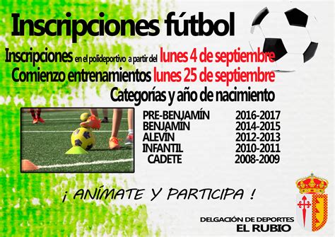 INSCRIPCIONES FUTBOL