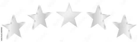 Five Silver Stars Product Quality Stock Vector | Adobe Stock