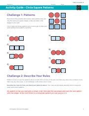 U L Activity Guide Circle Square Patterns Docx Unit Lesson