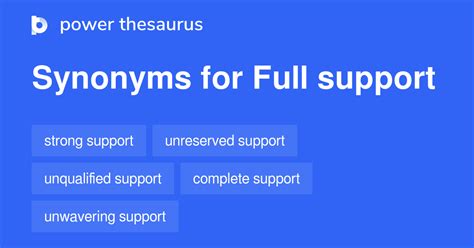 full support synonyms  similar phrases