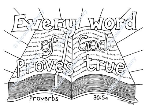 Every Word Of God Proves True Hand Drawn Downloadable Bible Etsy