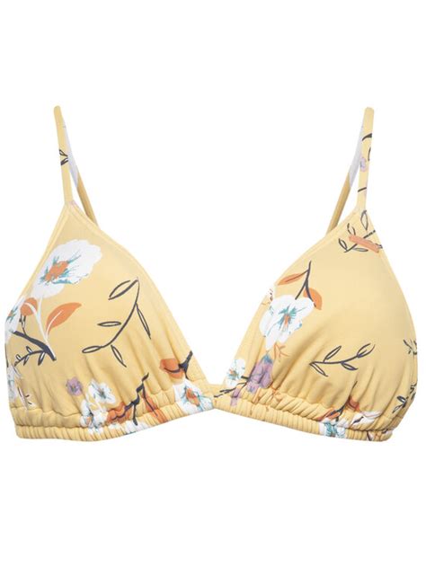 Roxy Góra od bikini Lahaina Bay Tiki Tri ERJX304092 Żółty Modivo pl