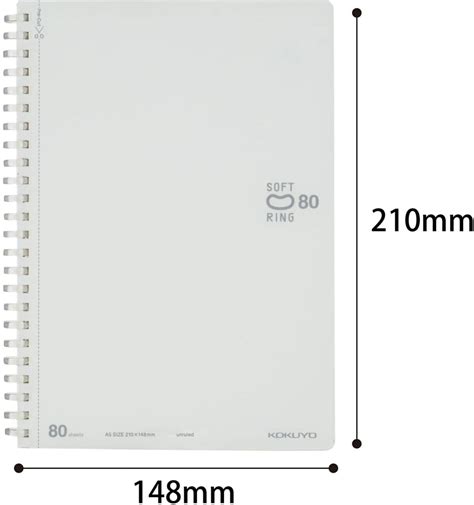 Kokuyo Clear Soft Ring Notebook Blank Sv338w A5 80 Sheets The