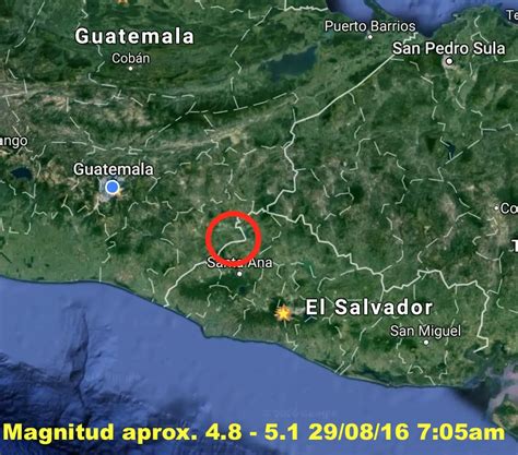 Sismo Moderado Entre M4 8 Y 5 1 Sacude La Frontera Guatemala El