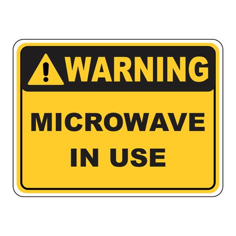 Microwave In Use Buy Now Discount Safety Signs Australia