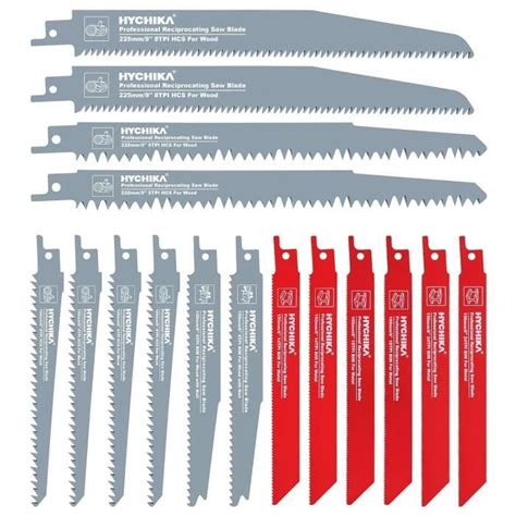 Lames De Scie Sabre Hychika Lame De Scie 16 Pcs Pour Le Métal Le Bois