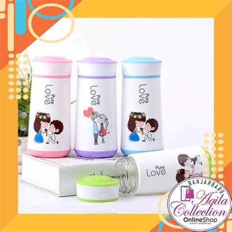 Jual TERMOS BOTOL MINUM PURE LOVE 350 ML Shopee Indonesia