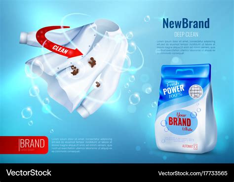 Laundry Detergent Ad Poster Royalty Free Vector Image