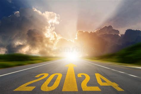 New Year 2024 Or Straight Forward Concept Text 2024 Was Written On The