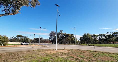 Solar Street Light On Intersection Arrco Solux