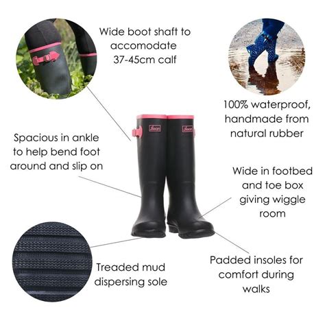 Wide Calf Wellies For Women Up To 46cm Calf Wide In Foot And Ankle