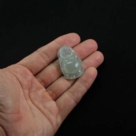 Top Icy Happy Laugh Buddha Burma Natural Jadeite Jade Pendant Etsy