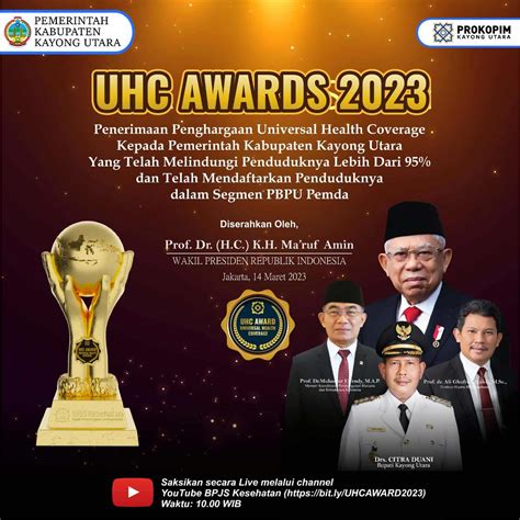 Bupati Citra Duani Terima Uhc Award Dari Wapres Maruf Amin