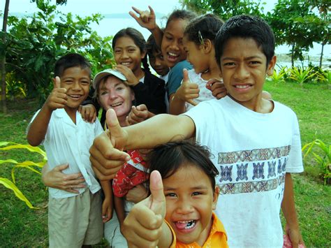 The children of Ofu Island, August 2007. Tropical, Tonga, South Pacific ...