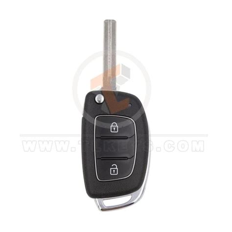 Hyundai Flip Key Remote Shell 2 Buttons Aftermarket Brand