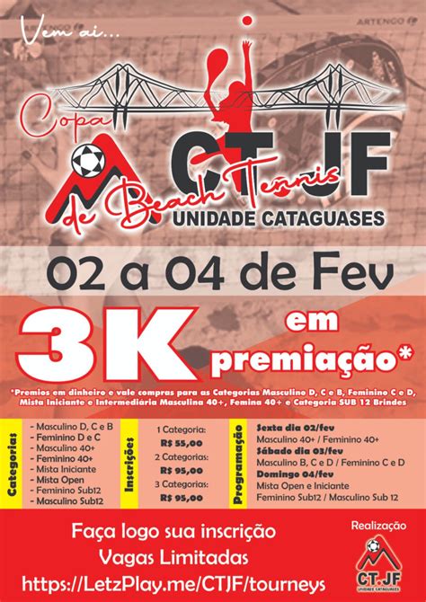 Informações do Torneio Copa CTJF Cataguases de Beach Tennis LetzPlay