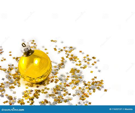 Yellow Christmas-tree Decorations Stock Image - Image of blank, holiday ...