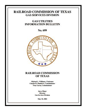 Fillable Online Rrc State Tx Railroad Commission Of Texas Gas Services