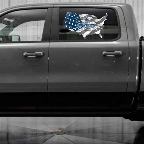 Dallas Cowboys Country American Flag Decal