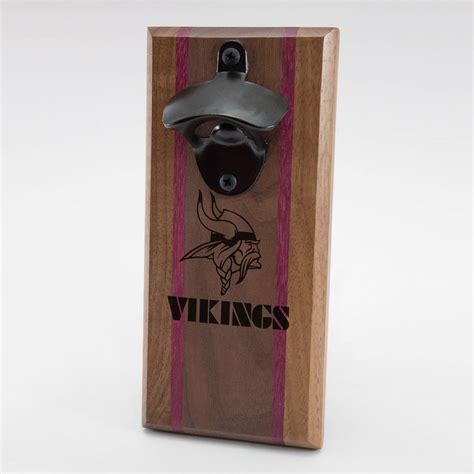 Minnesota Vikings Magnetic Bottle Opener Rockford Woodcrafts