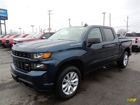 Northsky Blue Metallic Chevrolet Silverado Custom Crew Cab