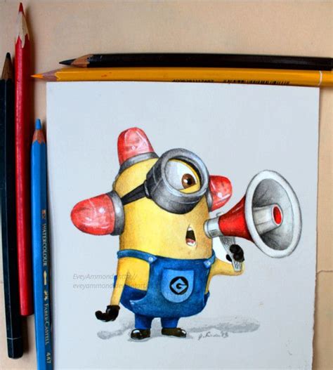 Minion on my desk by Poppysleaf on deviantART | Kartun, Lukisan, Unikorn