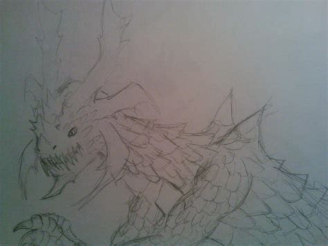 Earth dragon sketch by Tehemptyfeeling on DeviantArt