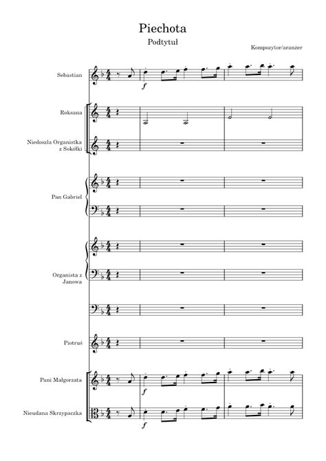 Piechota Sheet Music For Piano Organ Flute French Horn More