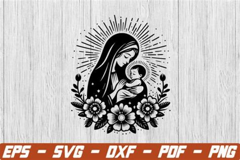 Mother Mary Svg Christian Svg Jesus Svg Graphic By Ripongrafix471