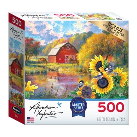 Cra Z Art Abraham Hunter Green Mountain Farm Jigsaw Puzzle 500 Pc