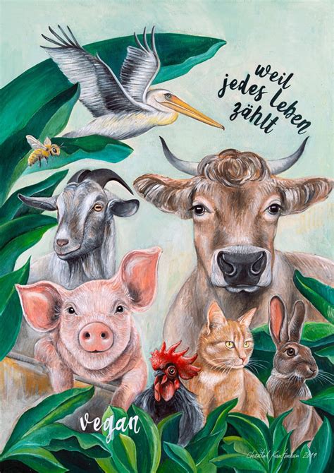 Weil Jedes Leben Z Hlt Poster Din A Druck Vegan Art Etsy De