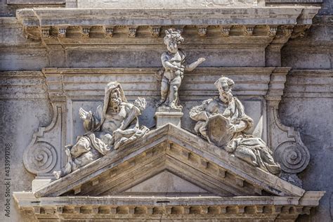 Baroque Facade Of San Moise Church Chiesa Di San Moise Roman