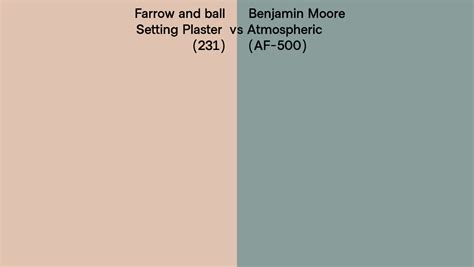 Farrow And Ball Setting Plaster 231 Vs Benjamin Moore Atmospheric Af 500 Side By Side Comparison