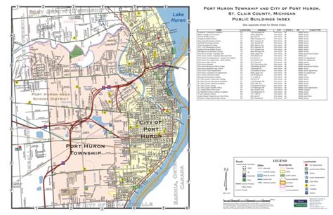 Map Of Port Huron Michigan - Tourist Map Of English