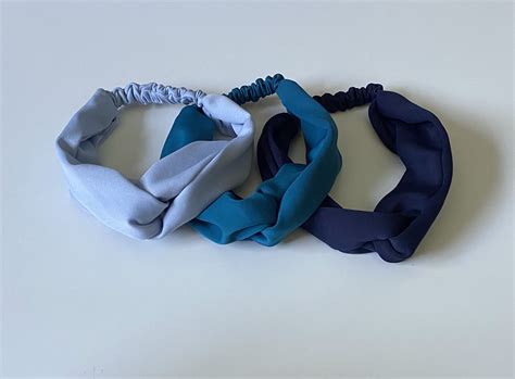 Blue Twisted Headband Bundle Light Blue Teal And Navy In 2020